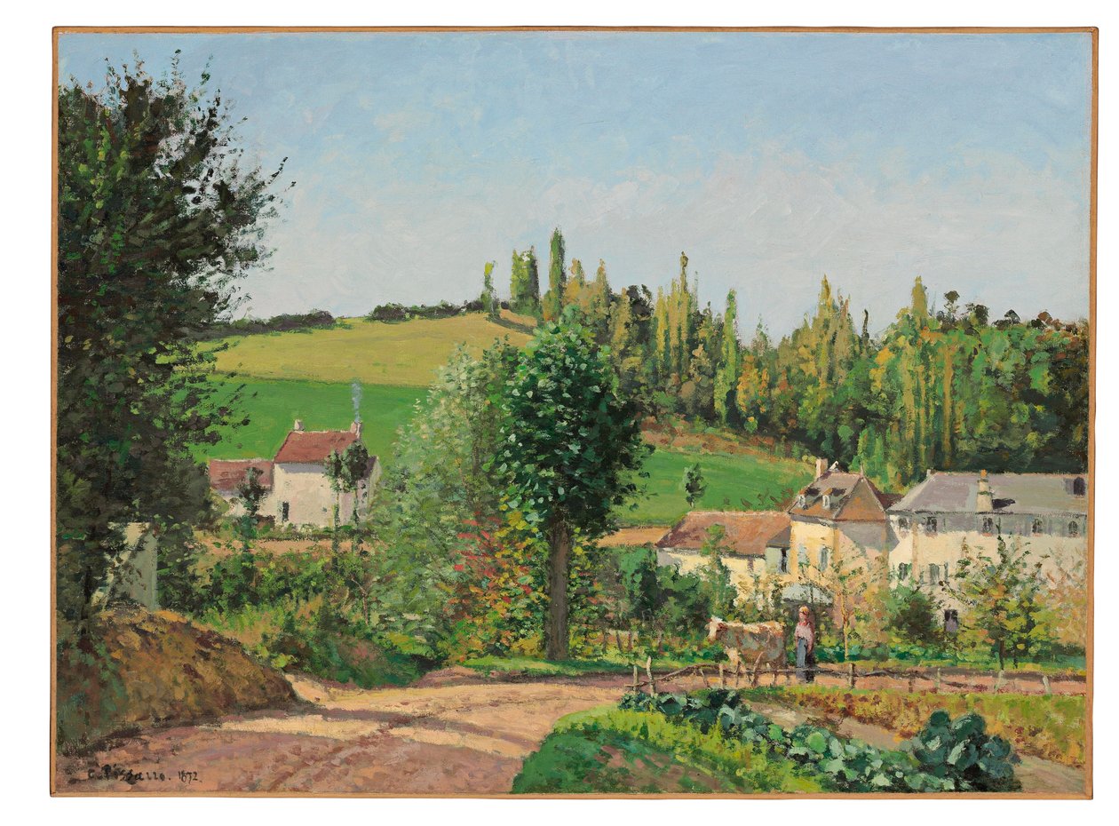 Hamlet Pontoise mellett, 1872 alkotó: Camille Jacob Pissarro