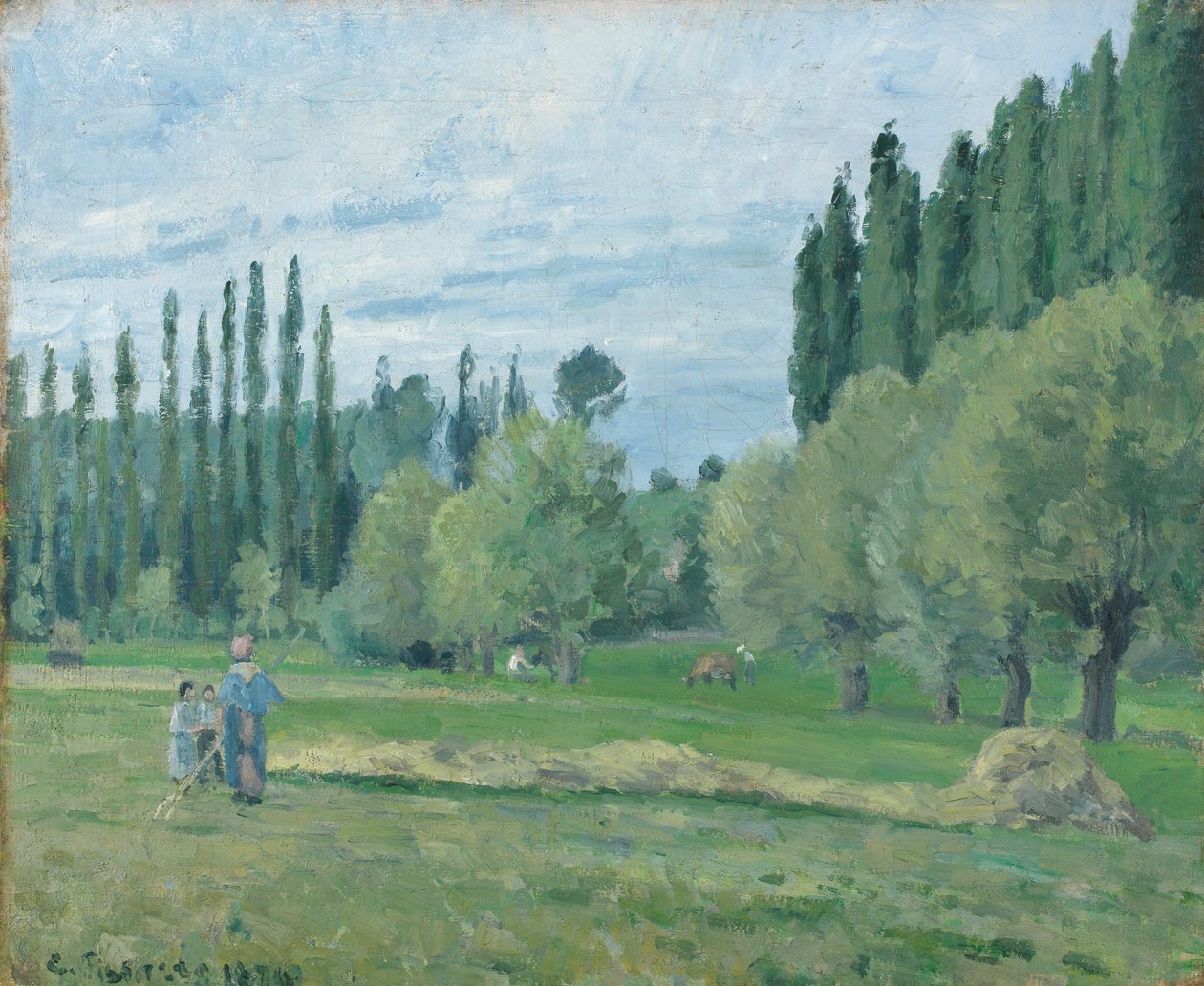 Szénaverés, 1874 alkotó: Camille Jacob Pissarro