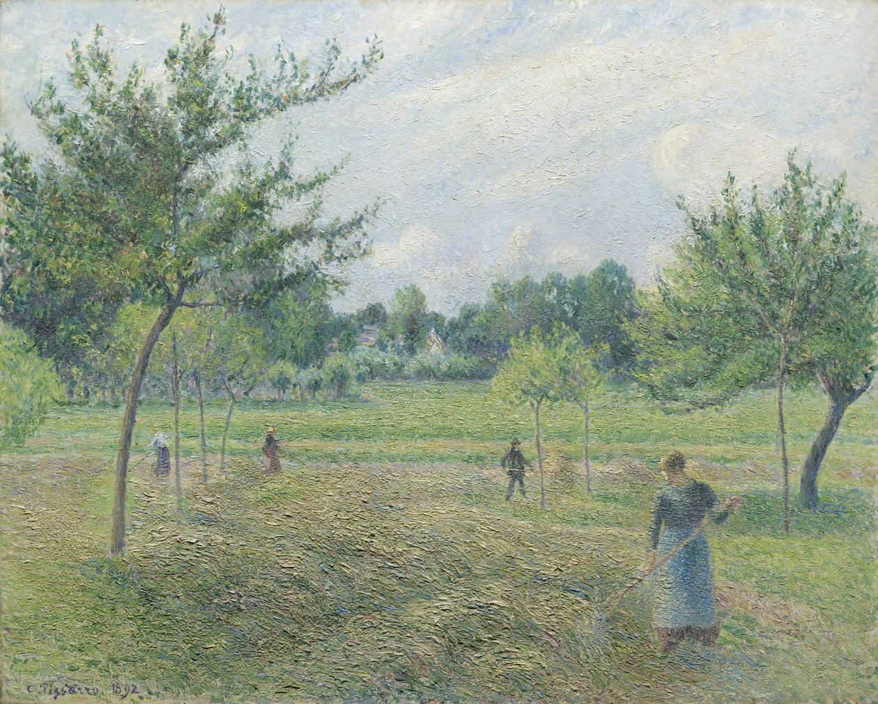 Szénaverés Éragnyban, 1892 alkotó: Camille Jacob Pissarro