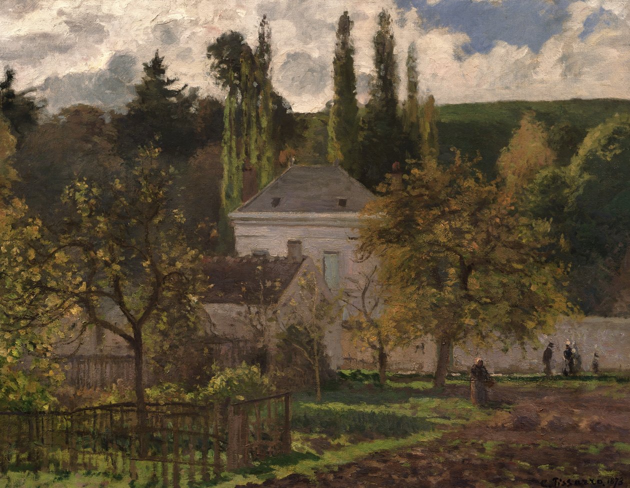 Ház az Ermitázsban, Pontoise, 1873 alkotó: Camille Jacob Pissarro