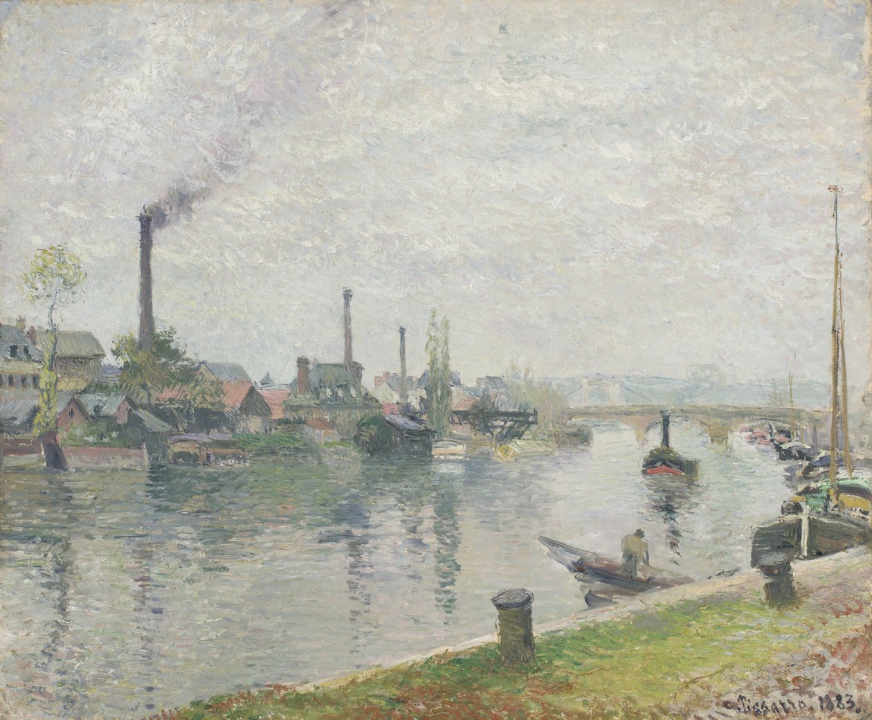 LIIle Lacroix, Rouen, 1883 alkotó: Camille Jacob Pissarro