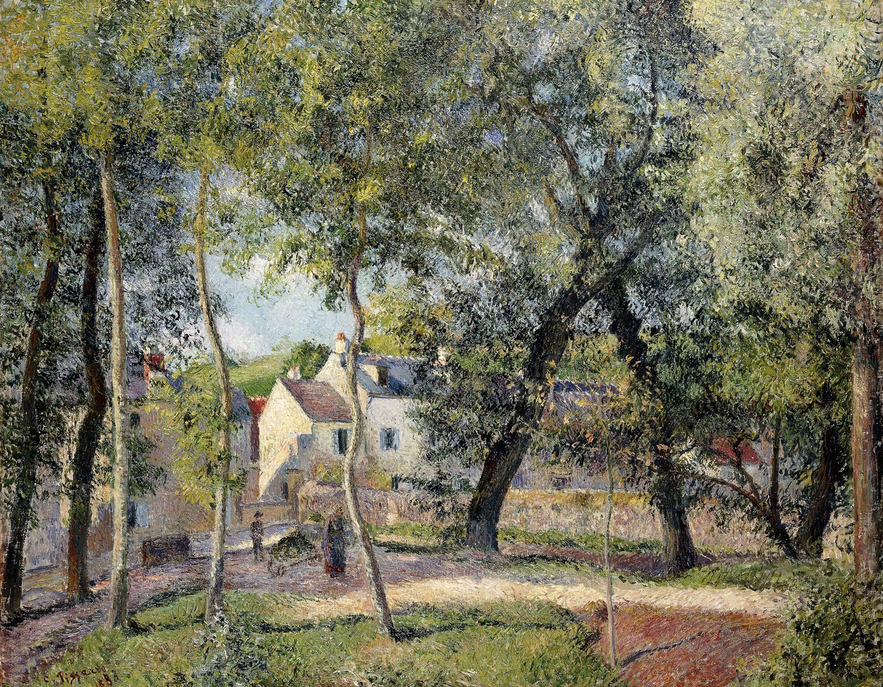 Táj Osnyban az ivóvályú közelében, 1883 alkotó: Camille Jacob Pissarro