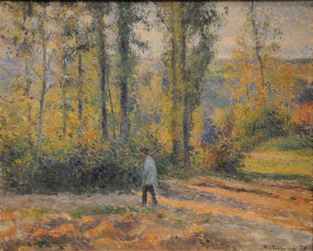 Táj egy vadászral, Pontoise-i táj Pontoise-ban egy vadászral, 1879 alkotó: Camille Jacob Pissarro