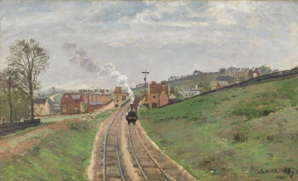 Lordship Lane állomás, Dulwich, 1871 alkotó: Camille Jacob Pissarro