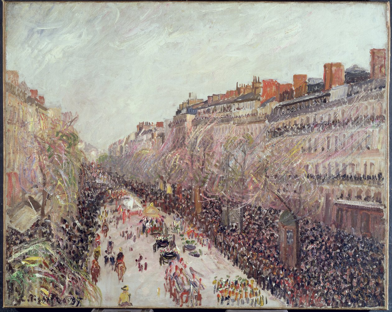 Mardi Gras a körúton, 1897 alkotó: Camille Jacob Pissarro