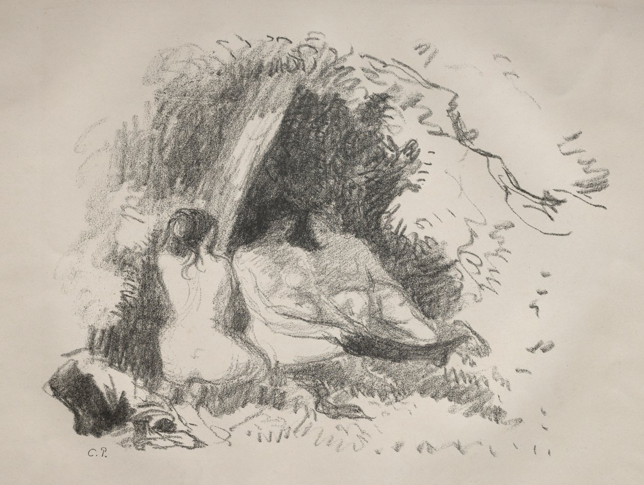 Meztelen nők, c. 1896. alkotó: Camille Jacob Pissarro