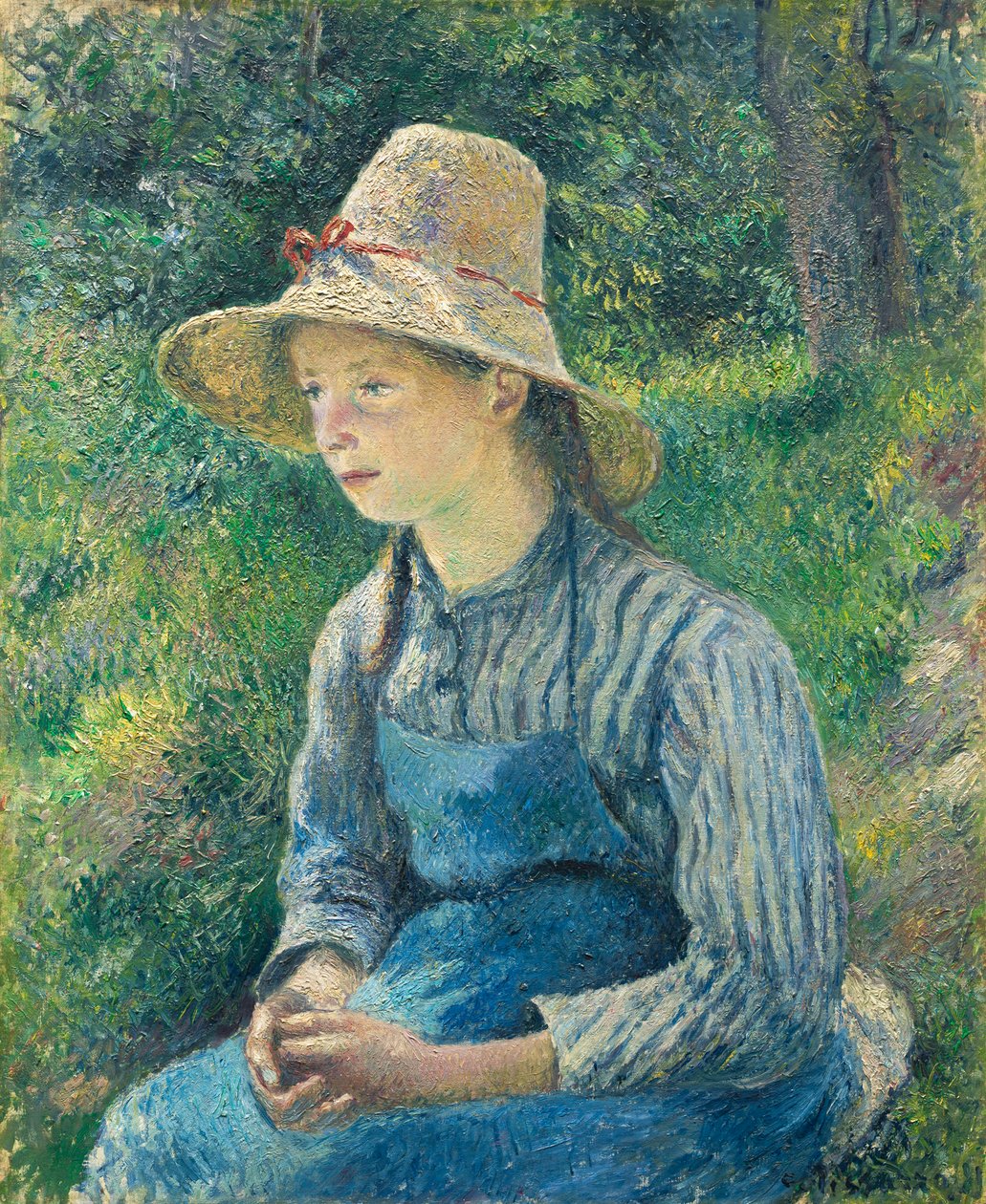 Parasztlány szalmakalapban, 1881 alkotó: Camille Jacob Pissarro