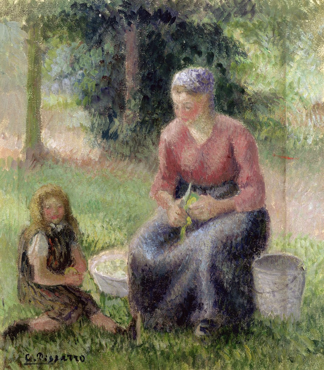 Parasztasszony és kislánya, 1893 körül alkotó: Camille Jacob Pissarro