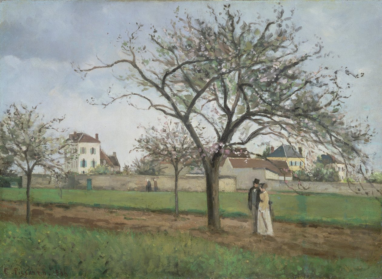 Pere Gallien háza Pontoise-ban, 1866 alkotó: Camille Jacob Pissarro