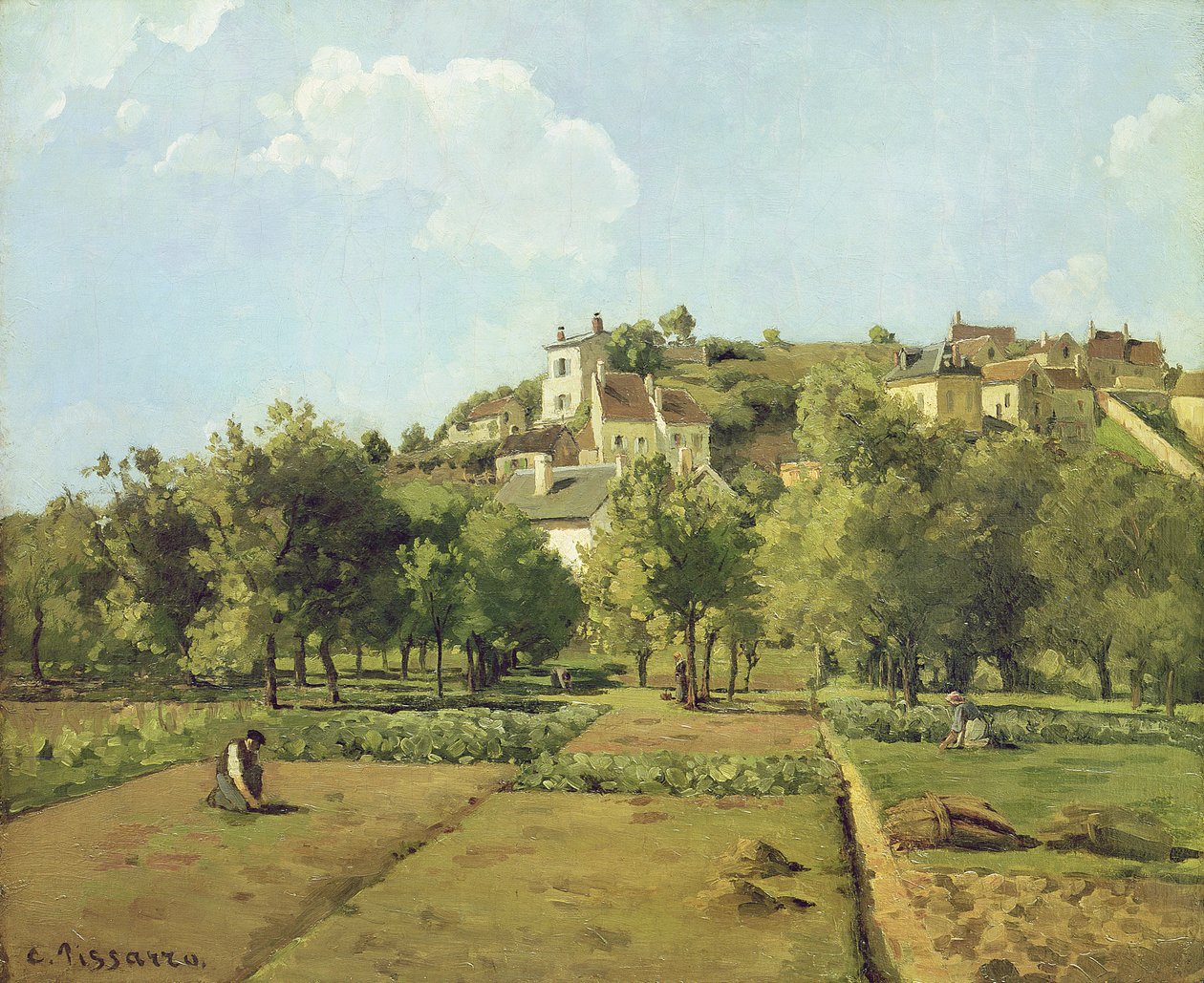 Pontoise, avagy az Ermitázs kertje, Pontoise, 1867 alkotó: Camille Jacob Pissarro