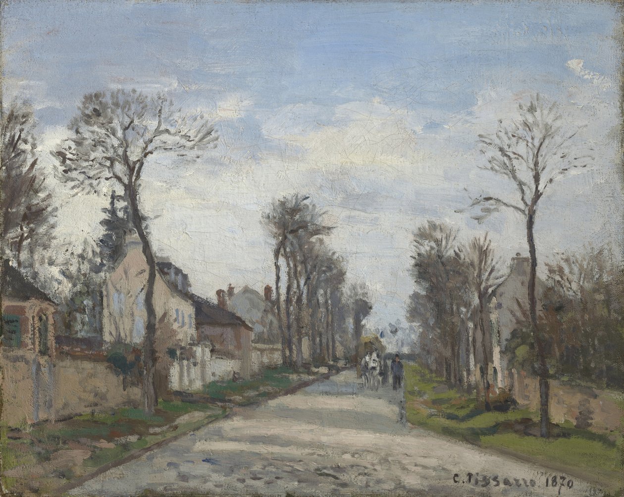 Út Versailles-ba, Louveciennes, 1870 alkotó: Camille Jacob Pissarro