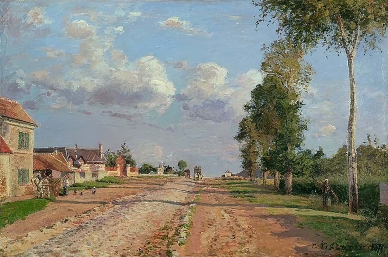 Route de Versailles, Rocquencourt. 1871 alkotó: Camille Jacob Pissarro
