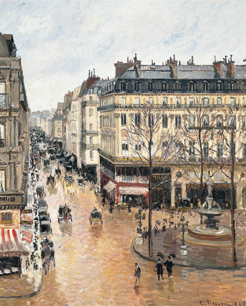 Rue Saint-Honoré délután. Az eső hatása, 1897 alkotó: Camille Jacob Pissarro