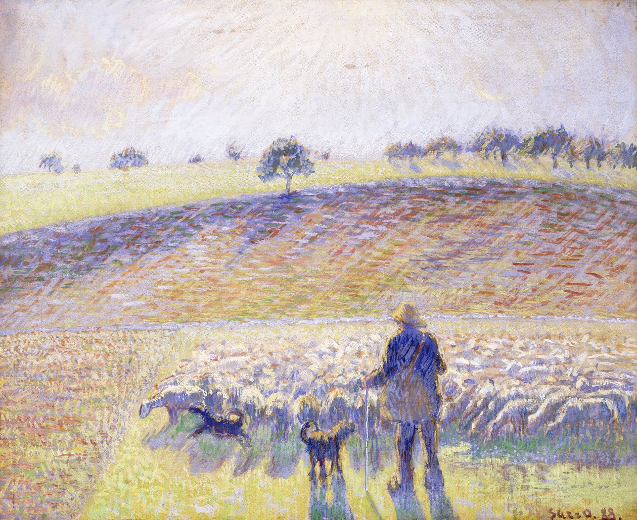 Pásztor juhokkal, 1888 alkotó: Camille Jacob Pissarro