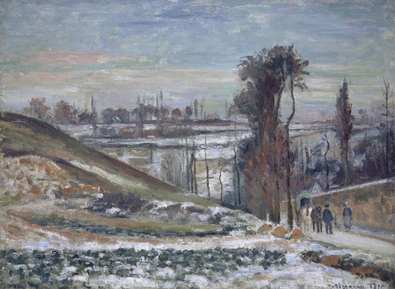 Havas táj az Ermitázs közelében, 1875 alkotó: Camille Jacob Pissarro