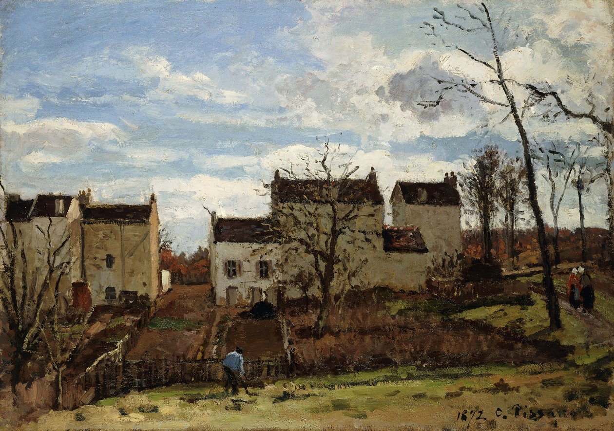 Tavasz Pontoise-ban; Tavasz Pontoise-ban, 1872 alkotó: Camille Jacob Pissarro