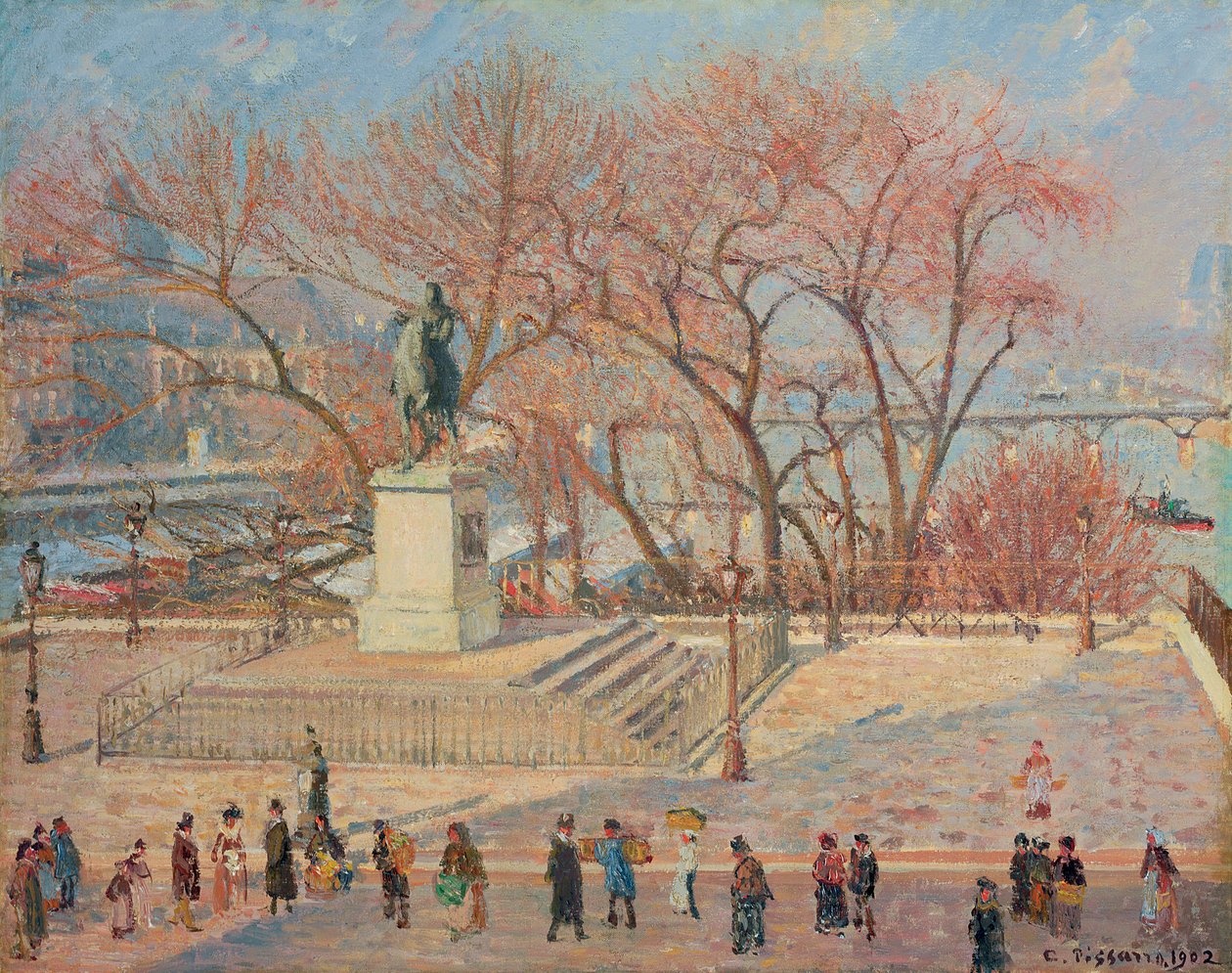 IV. Henrik szobra, Reggel, Nap; IV. Henrik szobor, matin, soleil, 1902 alkotó: Camille Jacob Pissarro