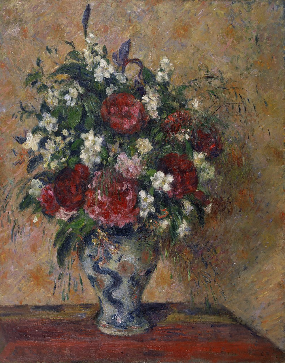 Csendélet bazsarózsával és gúnynarancsgal, 1872-1877 alkotó: Camille Jacob Pissarro