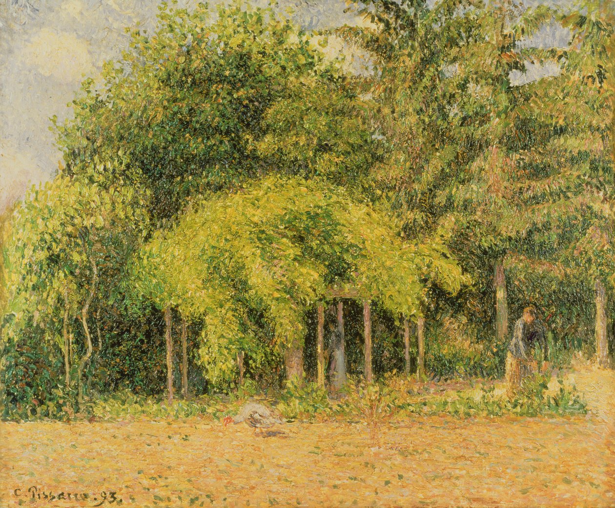 Az Eragny-i lugas, 1893 alkotó: Camille Jacob Pissarro