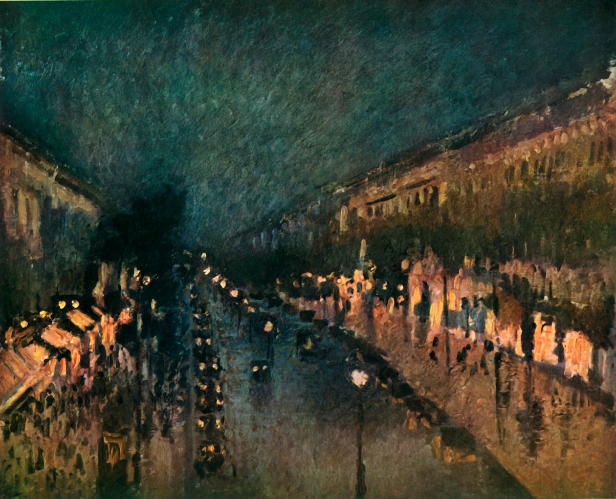 A Boulevard Montmartre éjjel, 1897, 1937. alkotó: Camille Jacob Pissarro