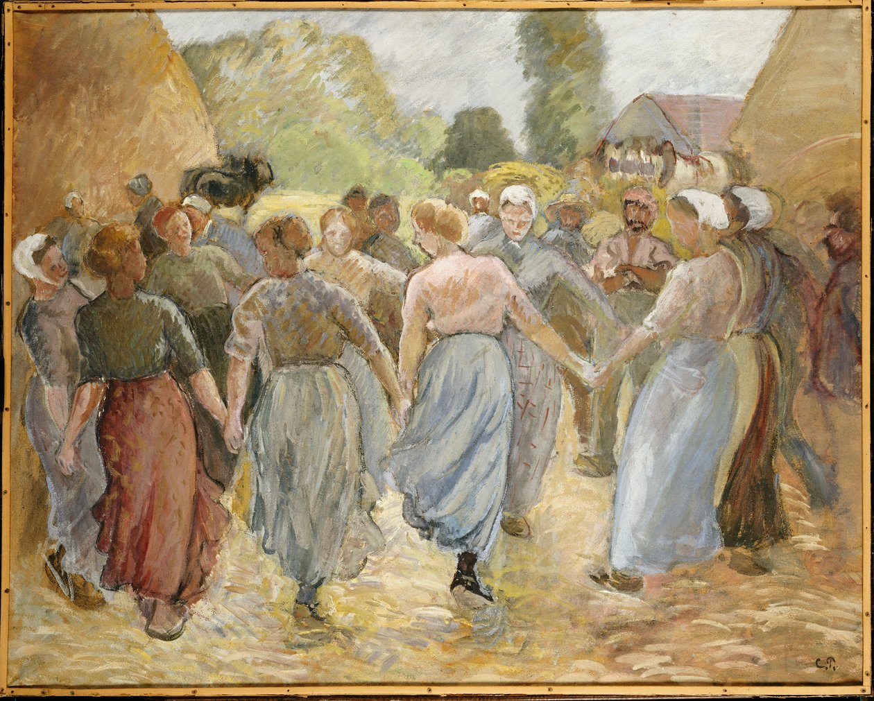 A kör, 1884 körül alkotó: Camille Jacob Pissarro