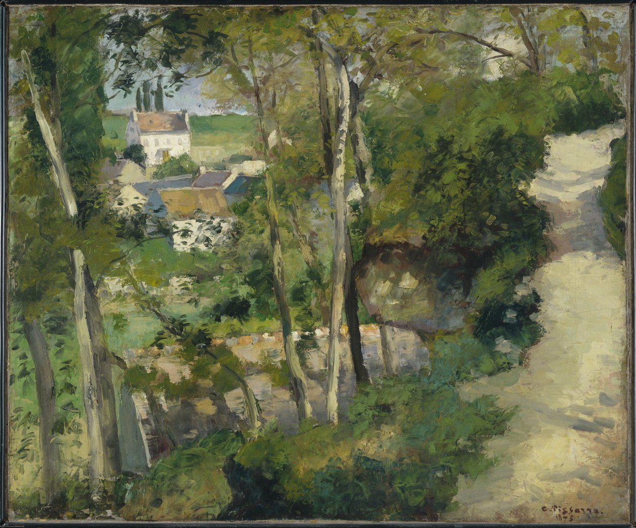 The Climb, Rue de la Cote-du-Jalet, Pontoise, 1875 alkotó: Camille Jacob Pissarro
