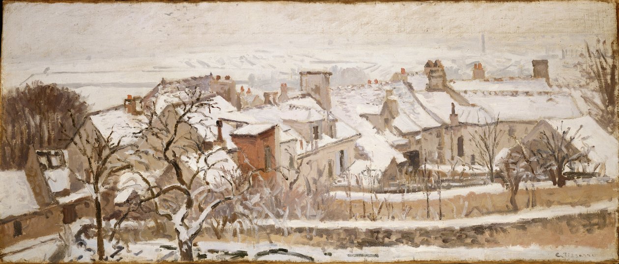 A négy évszak: tél, 1872 alkotó: Camille Jacob Pissarro