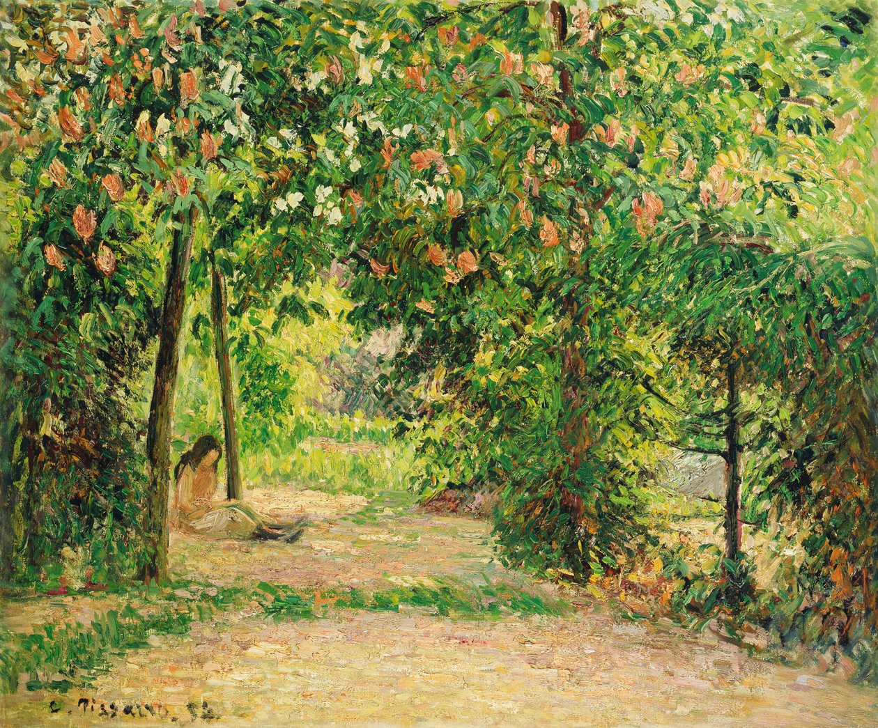 Az Eragny-i kert 1894 tavaszán alkotó: Camille Jacob Pissarro