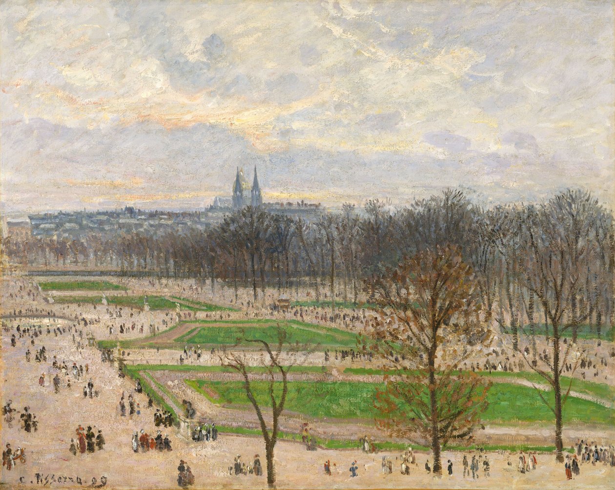 A Tuileriák kertje egy téli délutánon, 1899 alkotó: Camille Jacob Pissarro