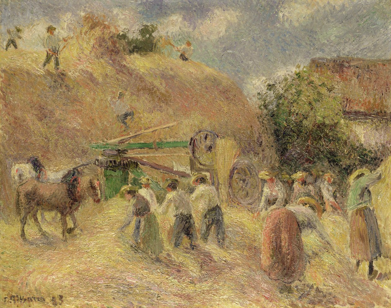 Az aratás, 1883 alkotó: Camille Jacob Pissarro