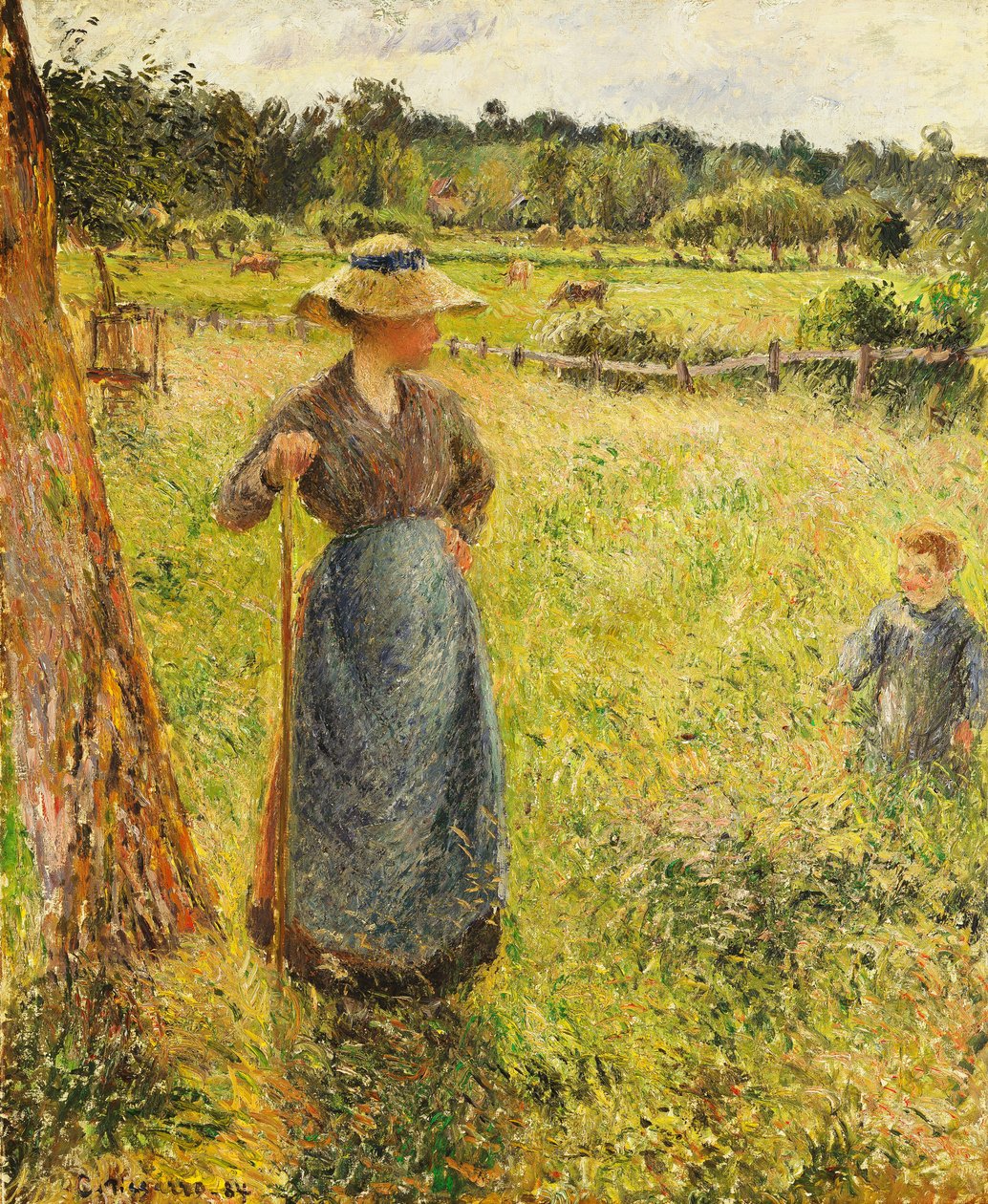 A szénavarró, 1884 alkotó: Camille Jacob Pissarro