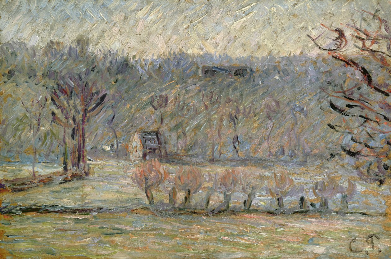 The Hill at Vaches, Bazincourt, 1890 körül alkotó: Camille Jacob Pissarro