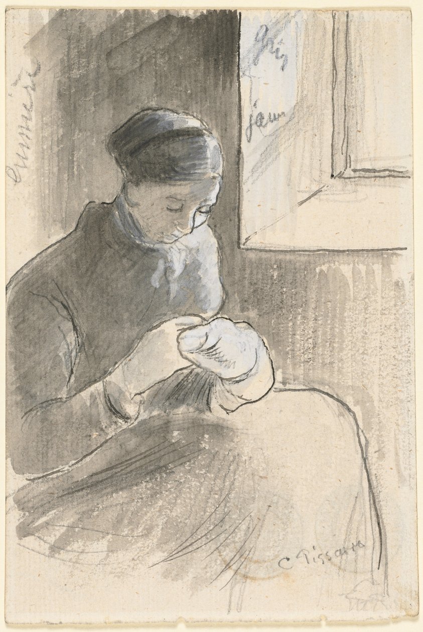 A Mender c. 1881. alkotó: Camille Jacob Pissarro