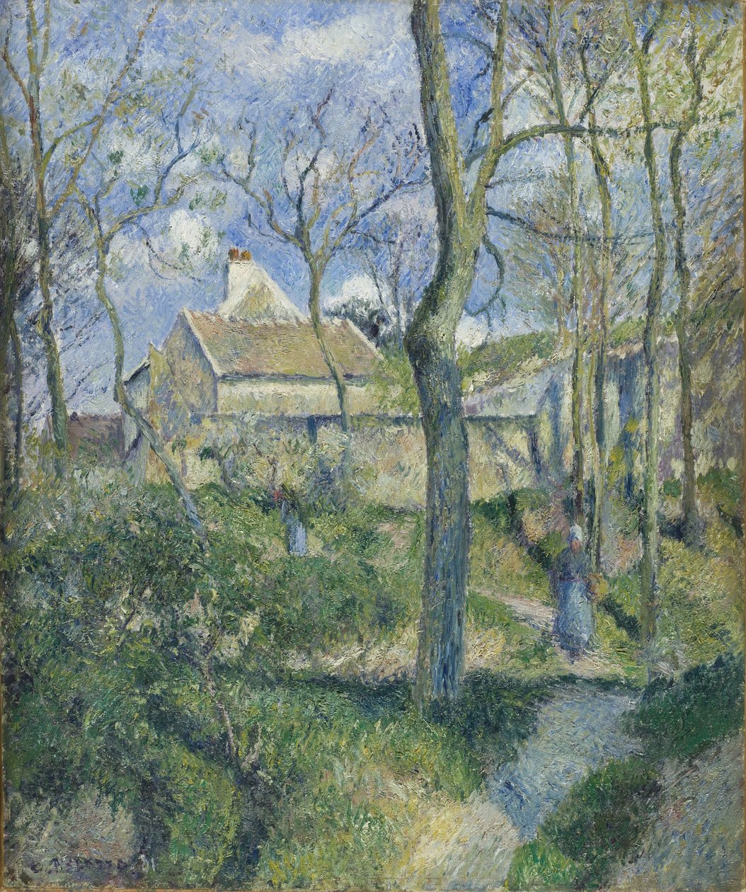 Az ösvény Les Pouilleux-ba, Pontoise, 1881 alkotó: Camille Jacob Pissarro