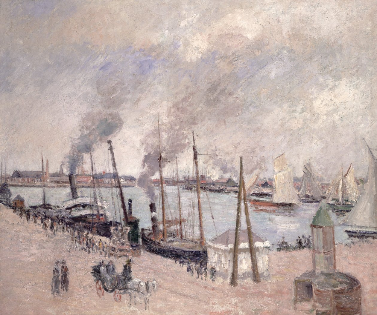 Le Havre kikötője alkotó: Camille Jacob Pissarro