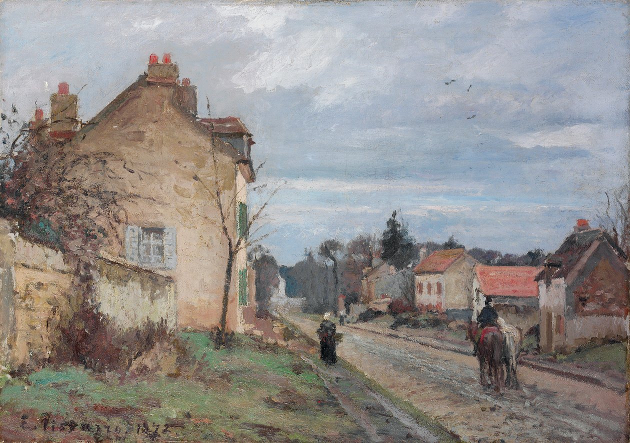 Az út Louveciennes-be; Az út Louveciennes-be, 1872 alkotó: Camille Jacob Pissarro