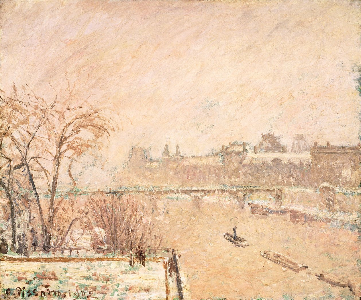 A Szajna a Pont-Neuf felől alkotó: Camille Jacob Pissarro