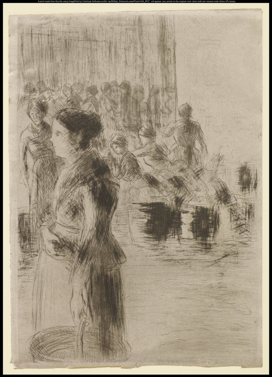 A szolgálólány marketingje, 1888 alkotó: Camille Jacob Pissarro