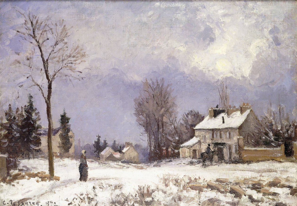 A Versailles-i út Saint-Germainnél, Louveciennes-ben, 1872 alkotó: Camille Jacob Pissarro