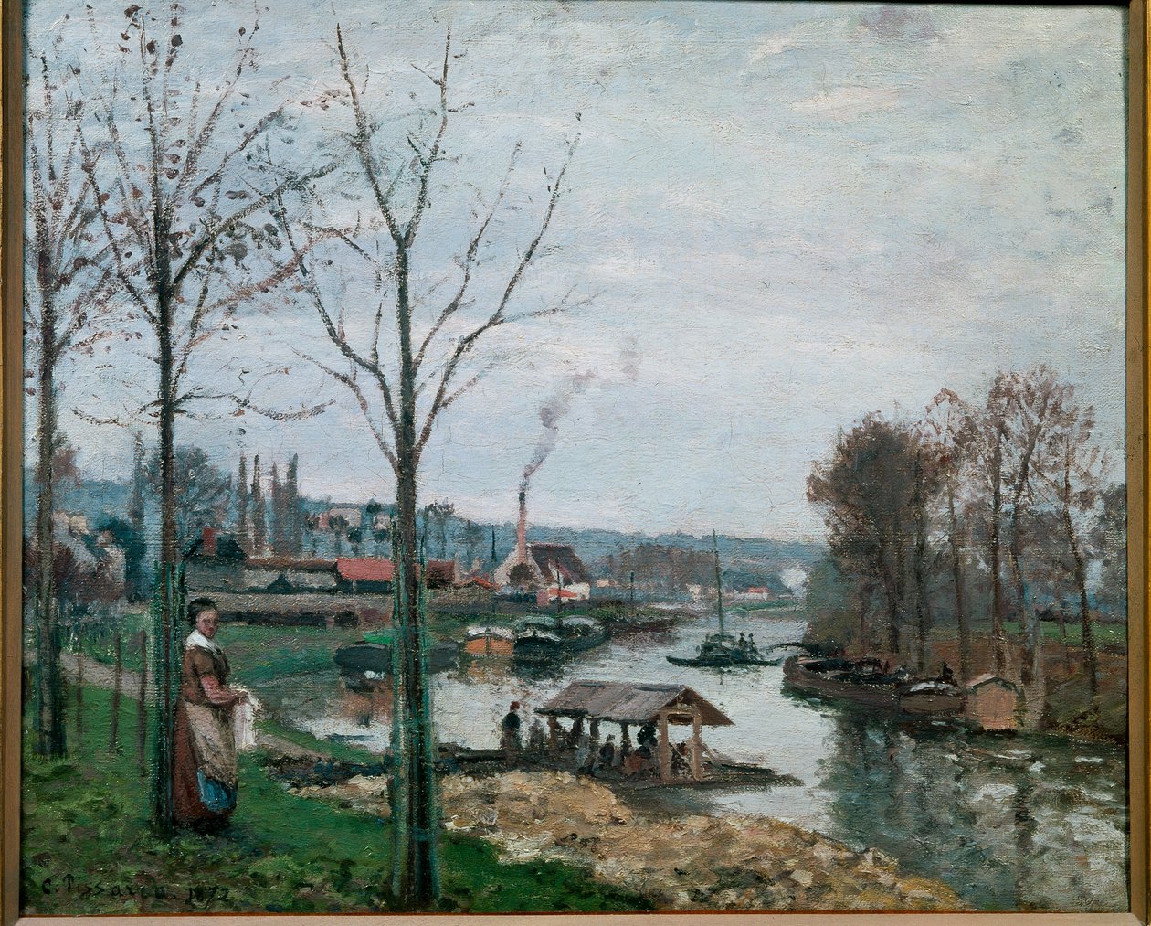 A mosóház Port Marlyban alkotó: Camille Jacob Pissarro