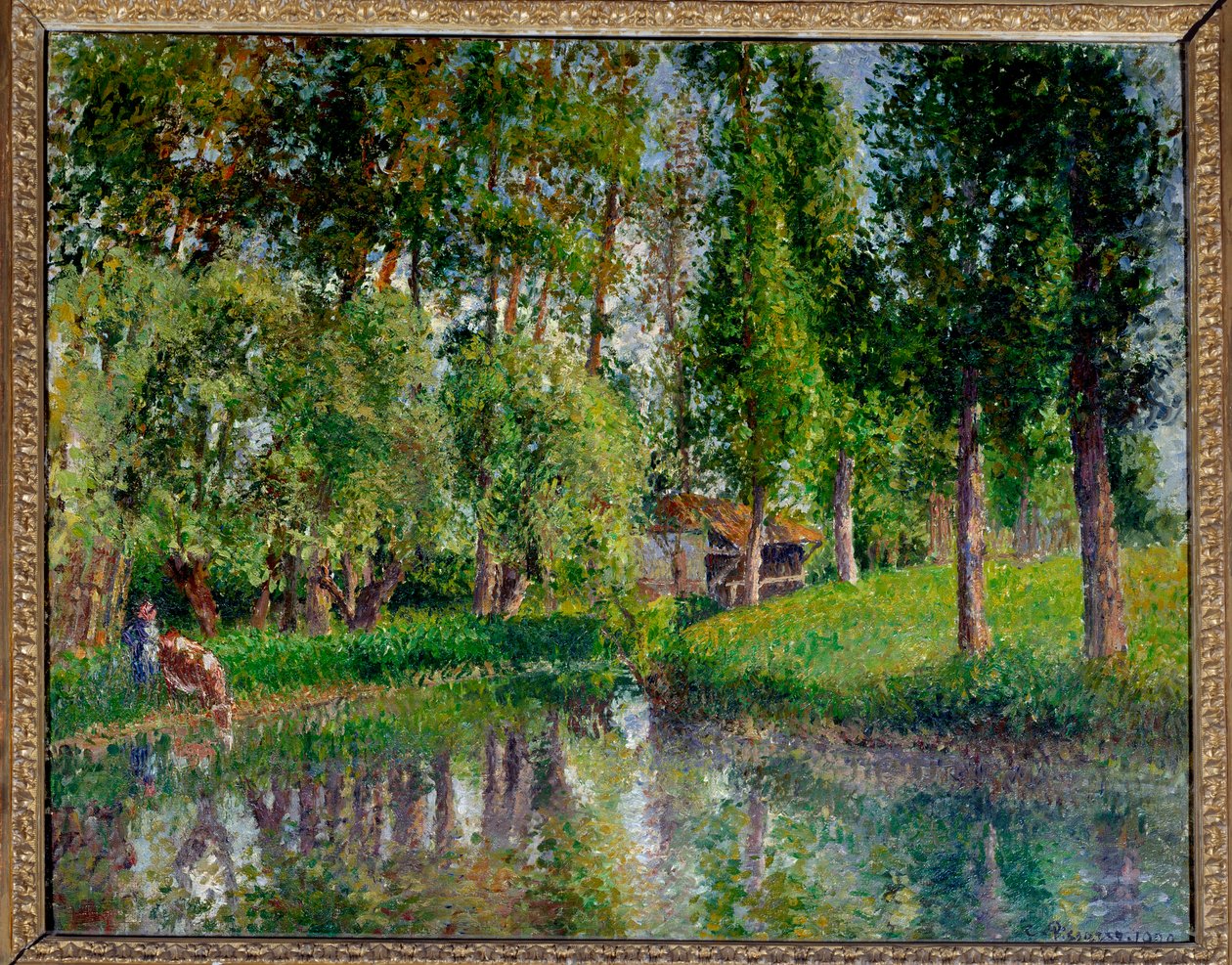 Bazincourt mosóháza Camille Pissarro (1830-1903) festménye 1900 V. 0,65x0,81 m Párizs, Muse d