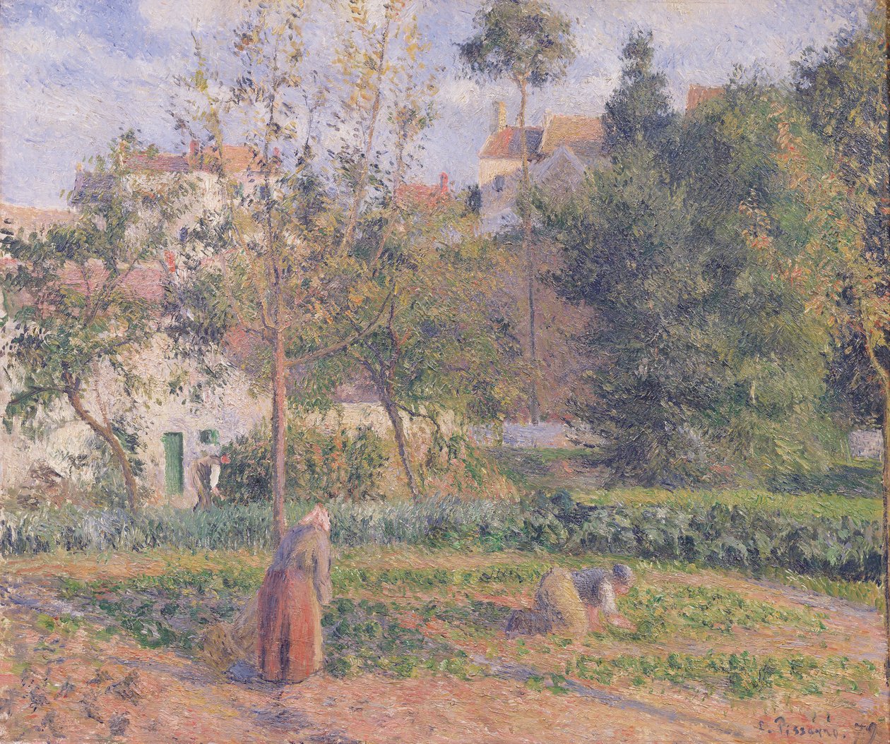 Veteményes kert az Ermitázsban, Pontoise, 1879 alkotó: Camille Jacob Pissarro