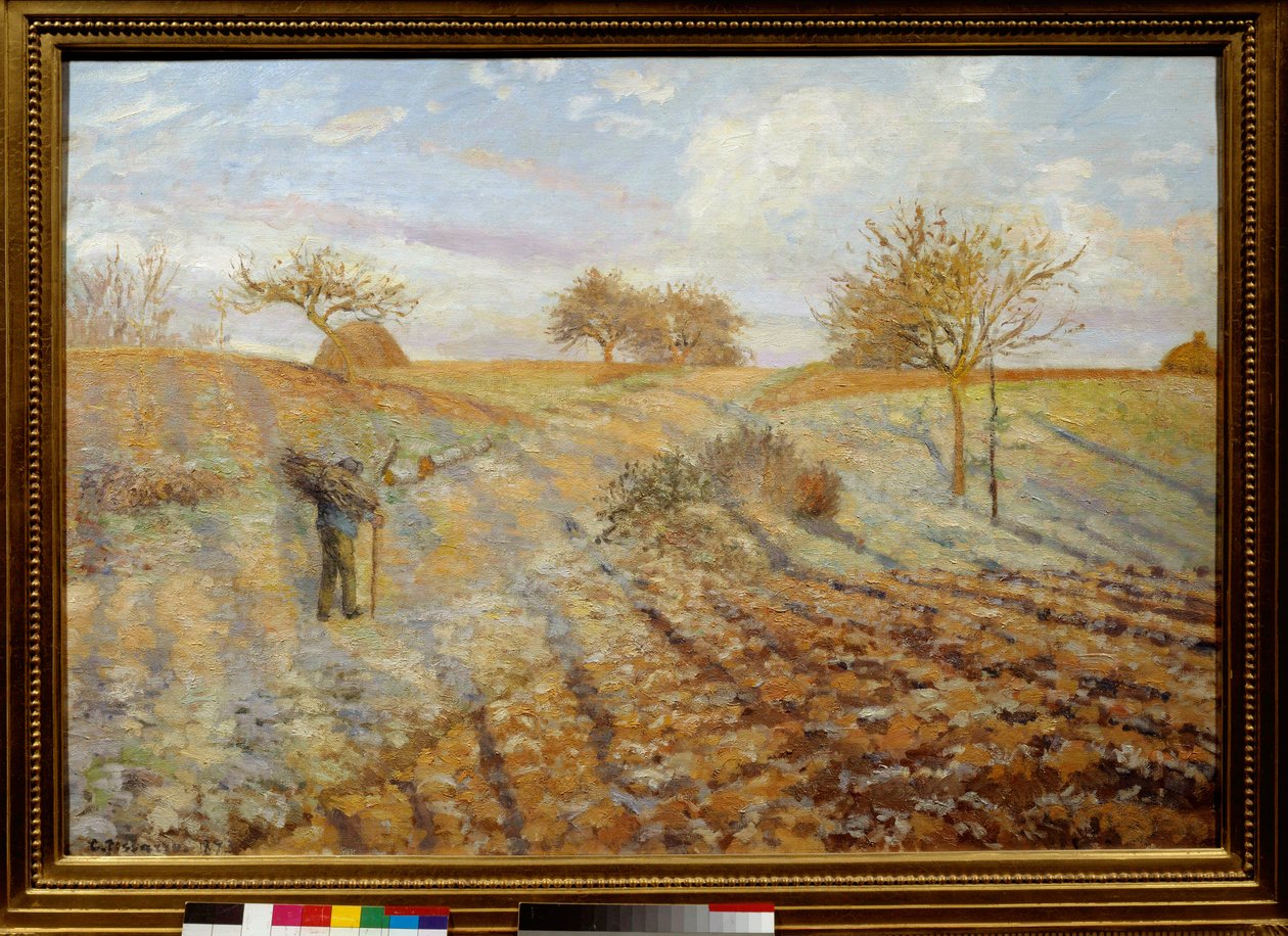 Camille Pissarro (1830-1903) White Gelee festménye. 1873 V. 0,65x0,93 m. Párizs, Musee d