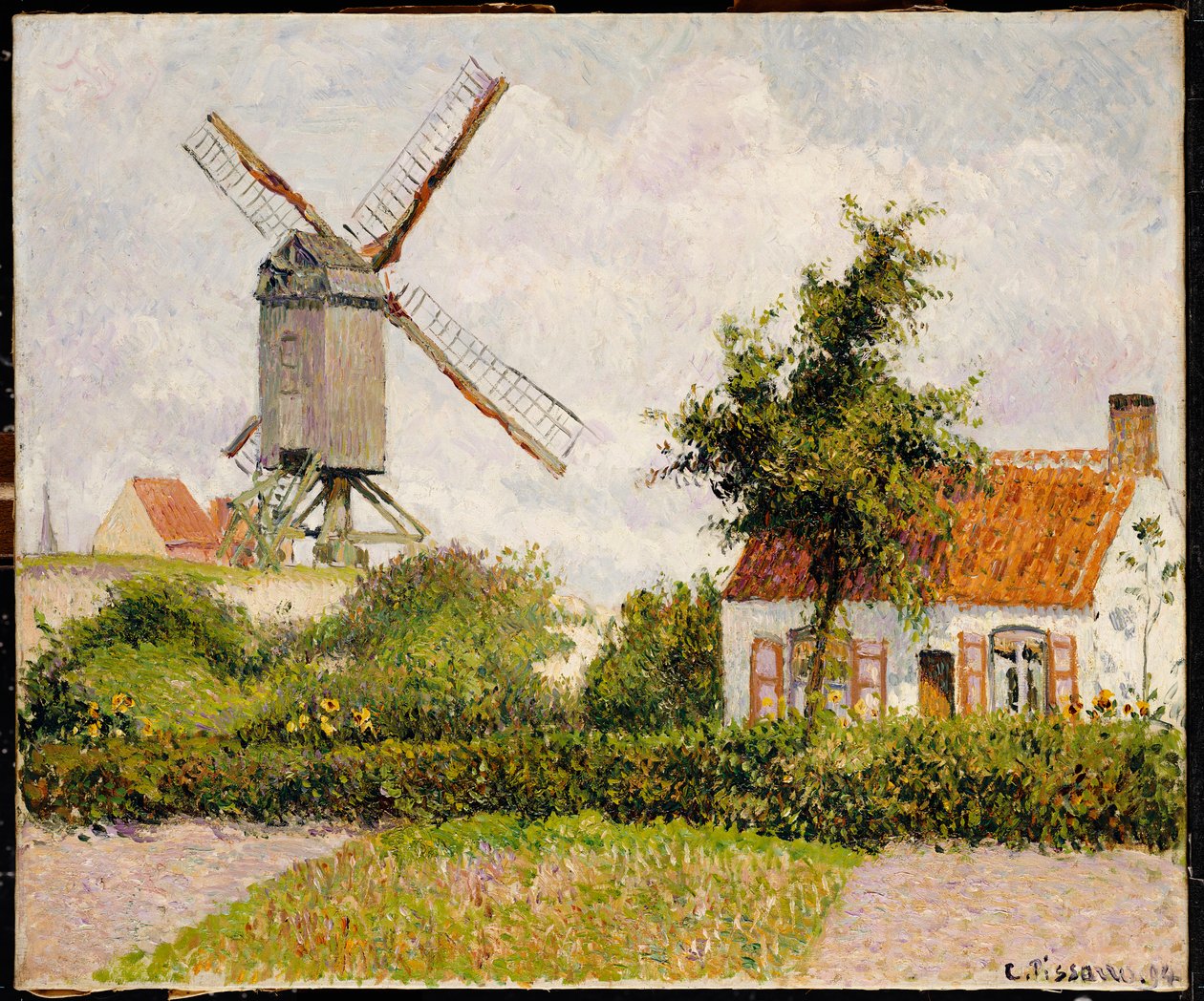 Szélmalom Knokke-ban, Belgiumban, 1894 alkotó: Camille Jacob Pissarro