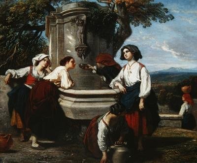 Ossaloise nők a szökőkútnál, 1845 körül alkotó: Camille Joseph Etienne Roqueplan