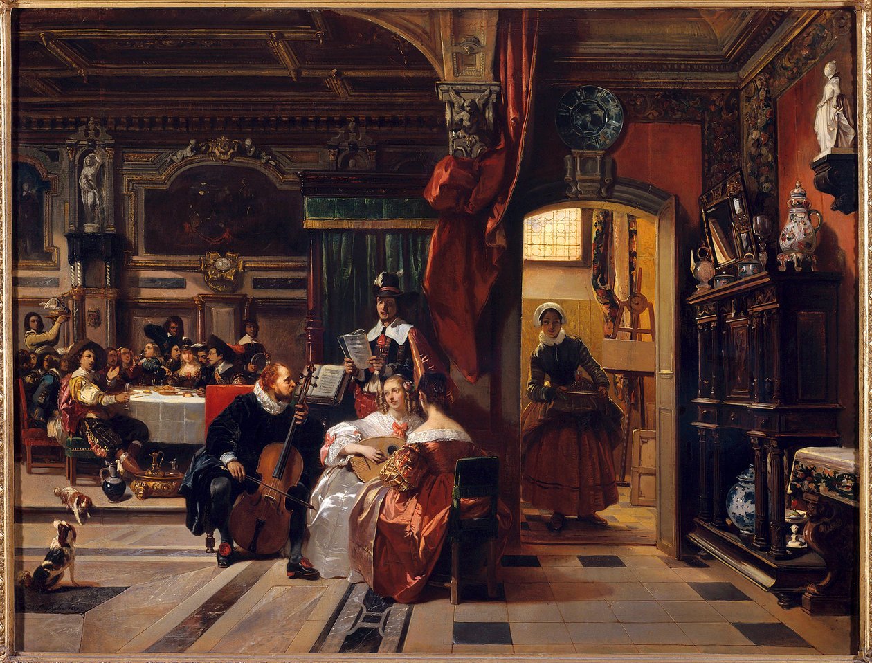 Van Dyck Londonban Antoon van Dyck festő (Anton vagy Antoine Van Dyck alkotó: Camille Joseph Etienne Roqueplan