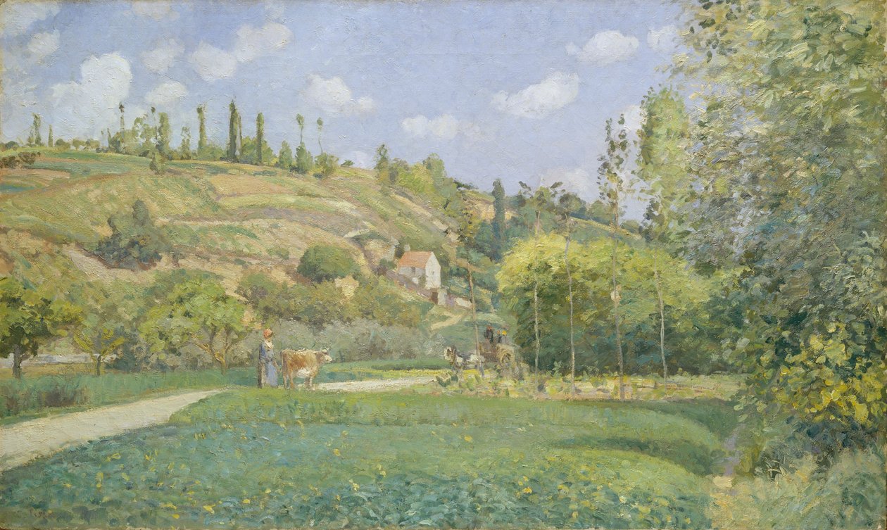 Egy tehénpásztor Valhermeilben, Auvers-sur-Oise-ban alkotó: Camille Jacob Pissarro