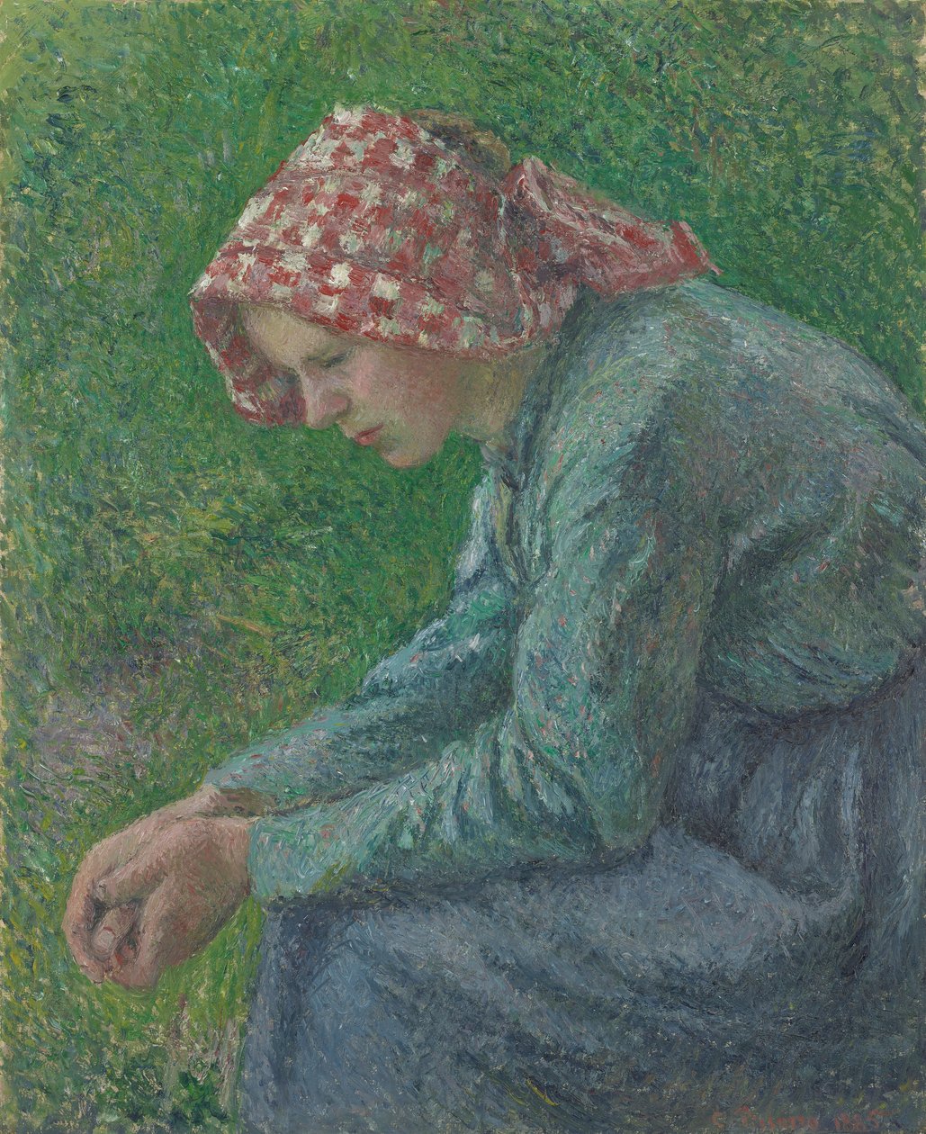Ülő parasztasszony alkotó: Camille Pissarro