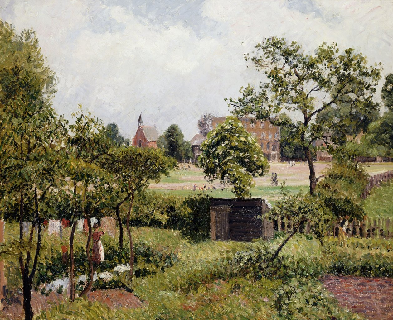 Stamford Brook Common kilátása; Vue de Stamford Brook Common, 1897 alkotó: Camille Jacob Pissarro