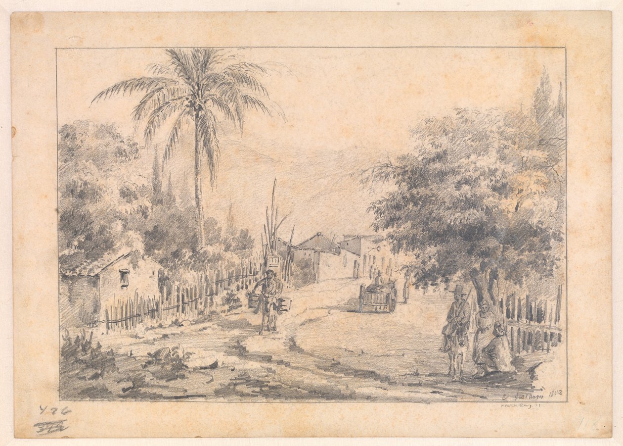 A Village Street, Caracas, Venezuela alkotó: Camille Pissarro